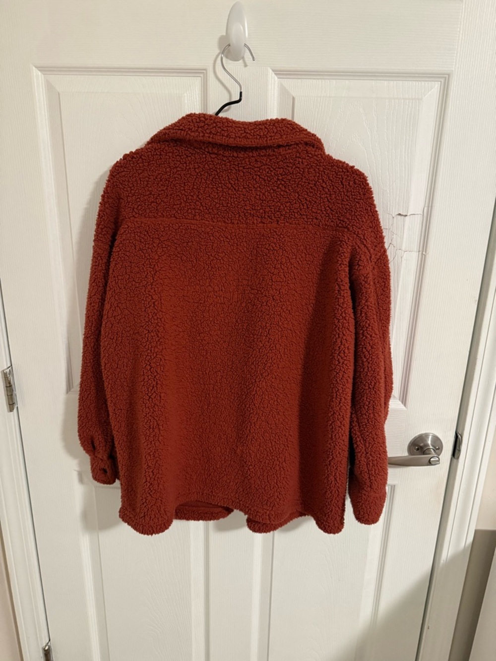 Rust Sherpa Fleece Jacket - Picture 3 of 3